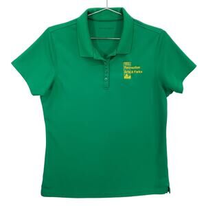 Person County Recreation Arts & Parks Polo Women Medium Green North Carolina Top